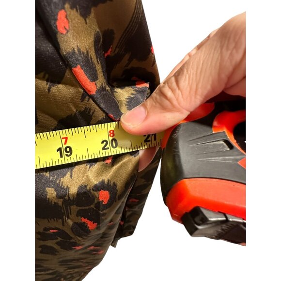 🍒 2/$20 🍒 Green Leopard Print Long Sleeve Button Up Blouse  sz XS - Picture 8 of 8